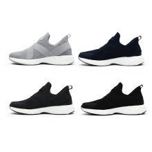 Men's Slip-on Breathable Fly-Knit Elastic Band Strap Casual Running Walking Sports Shoes Sneakers